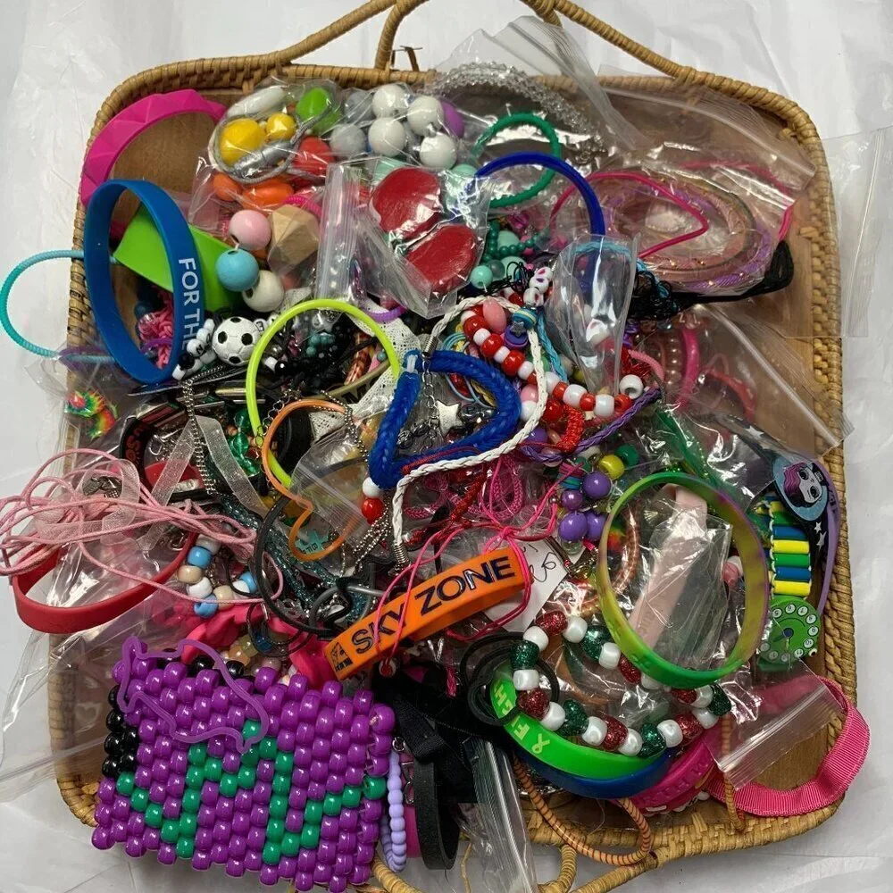 2 LB Bulk Lot of Kidcore Children’s Jewelry – Fun, Rainbow Colorful, & Playful!